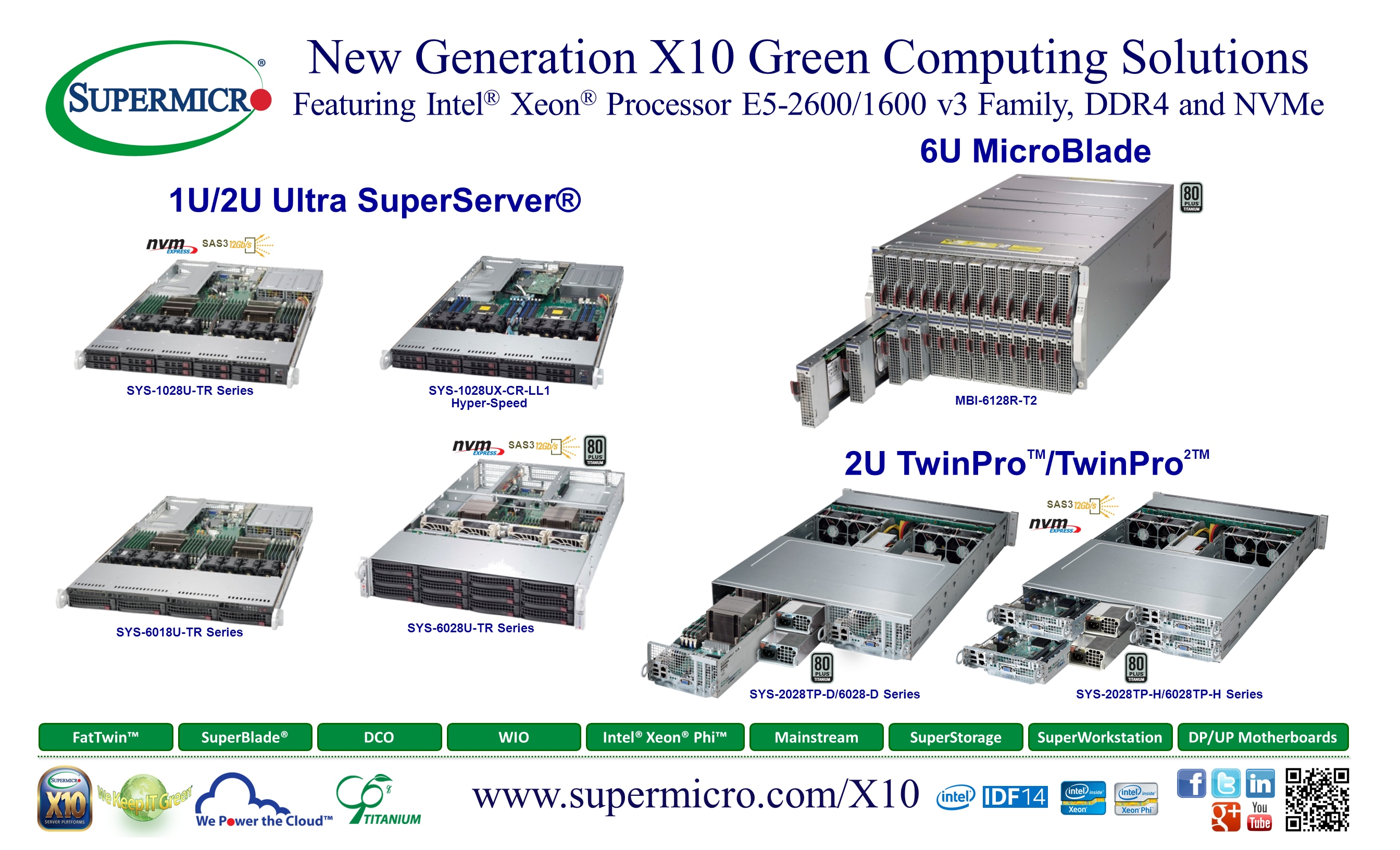 Supermicro | News | Supermicro® Releases X10 Server Solutions 