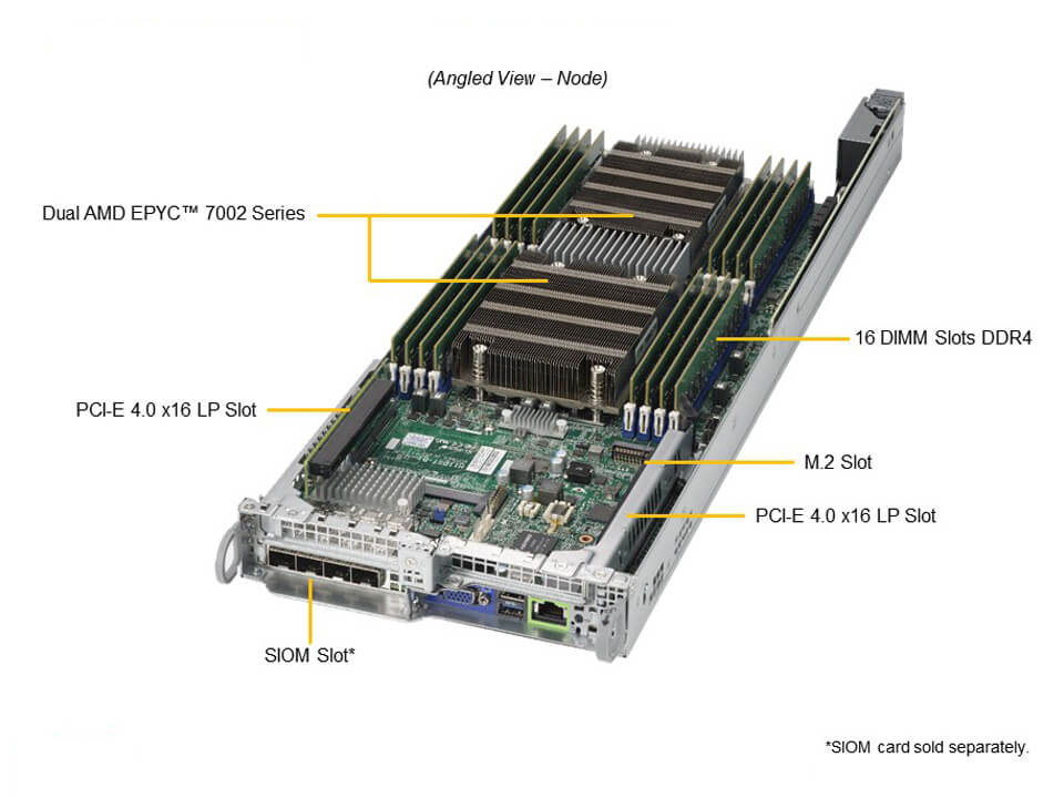 Supermicro AS -2124BT-HNTR | 2U BigTwin Server