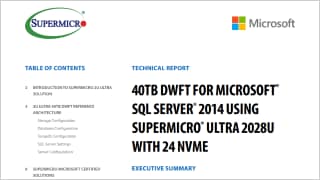 Supermicro white paper - 40TB DWFT For Microsoft® SQL Server®