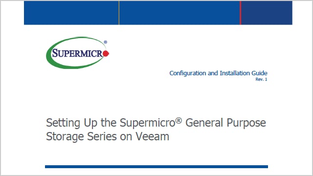 Veeam Configuration and Installation Guide