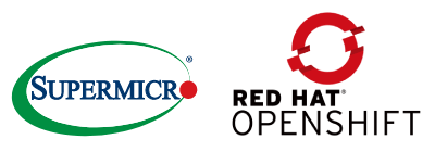 Supermicro and Red Hat OpenShift Logos