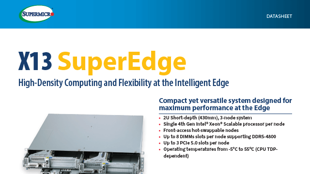 Vignette : Fiche technique X13 SuperEdge