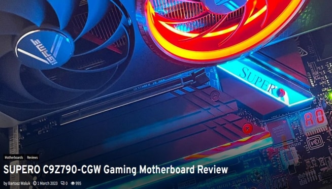 Vignette : Revue de produit - SUPERO C9Z790-CGW Gaming Motherboard Review