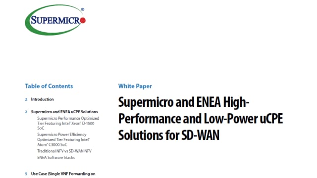 Vignette : Livre blanc sur les solutions Supermicro pour le SD-WAN