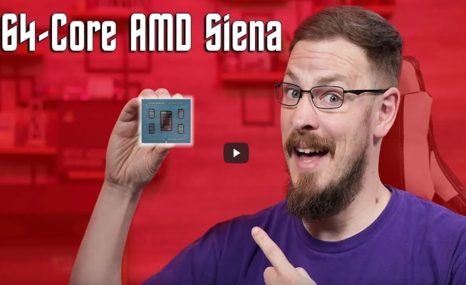 サムネイル製品レビュー - 150ワットの64コアCPU -AMD Epyc Siena 8534Pレビュー