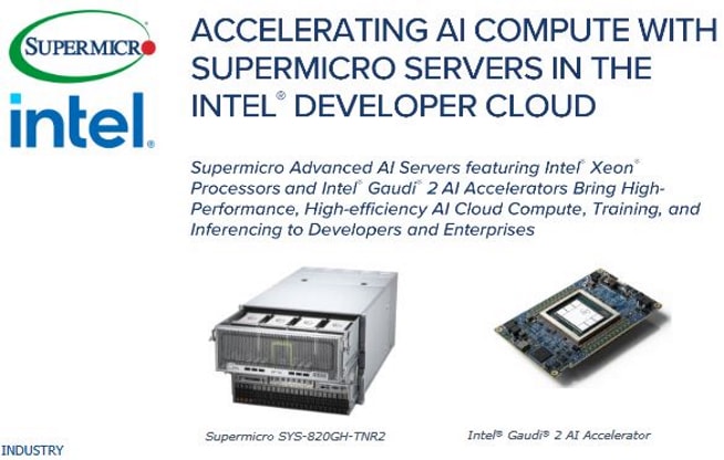 サムネイル成功事例 - インテル® Developer CloudのSupermicro サーバーによるAIコンピューティングの高速化 