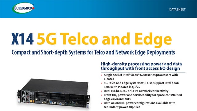 Vignette : Fiche technique X14 5G Telco