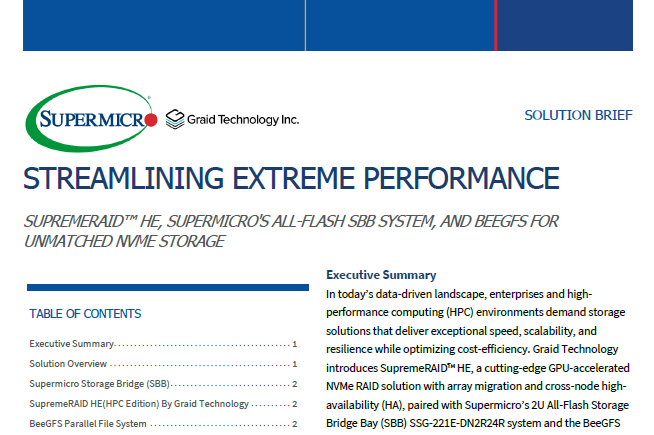 Vignette - Solution Brief : Rationalisation des performances extrêmes