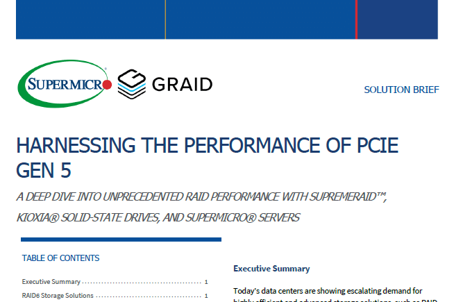 En bref - Solution Brief : Exploiter les performances de PCIe Gen 5
