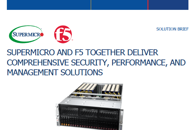 Vignette : F5 Networks Solution Brief