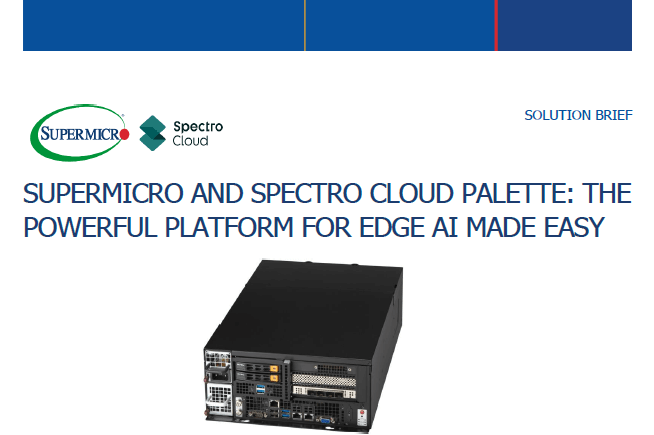 Solution Brief - Supermicro et Spectro Cloud Palette : La plateforme puissante pour l'Edge AI en toute simplicité