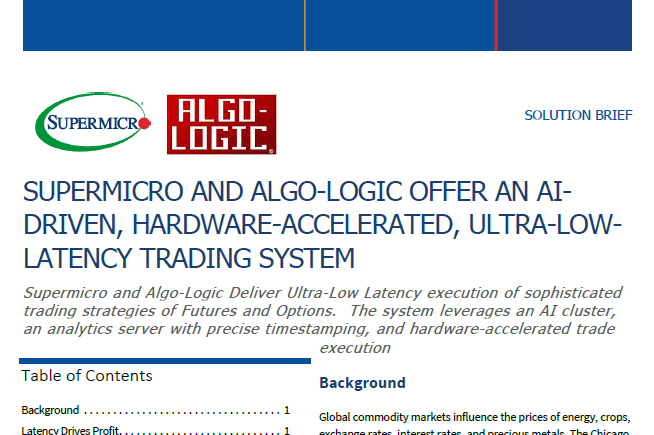 Vignette : Algo-Logic T2T Solution Brief