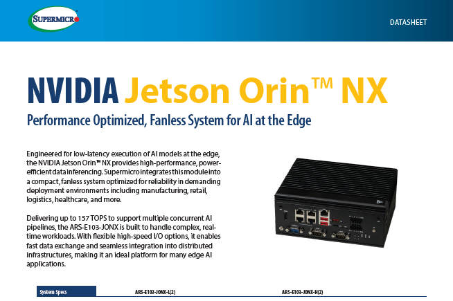 Thumbnail: Datasheet – NVIDIA Jetson Orin™ NX 