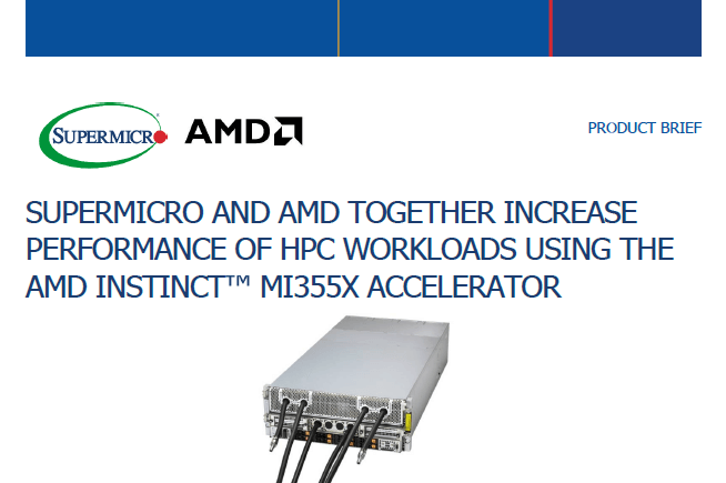 Miniaturansicht: Produktübersicht – Supermicro  AMD steigern AMD die Leistung von HPC-Workloads mit dem AMD MI355X Accelerator 