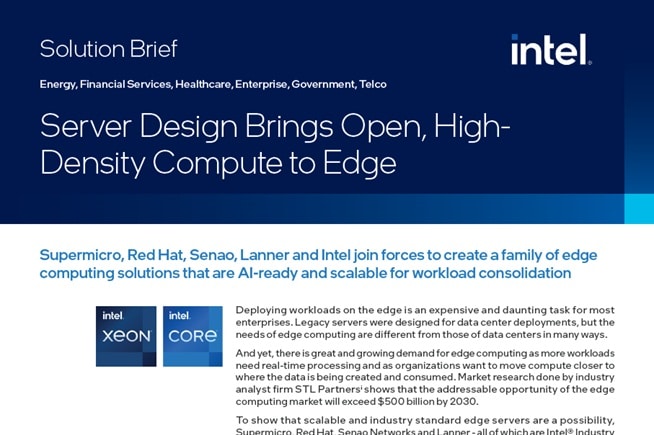 Serverdesign ermöglicht offene Rechenleistung mit hoher Dichte am Netzwerkrand
