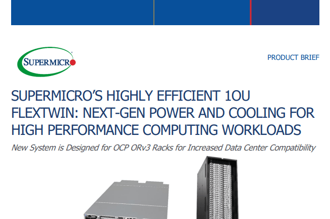 Miniaturansicht: Produktübersicht – Supermicrohocheffizienter 1OU FlexTwin: Energieversorgung und Kühlung der nächsten Generation für Hochleistungs-Computing-Anwendungen