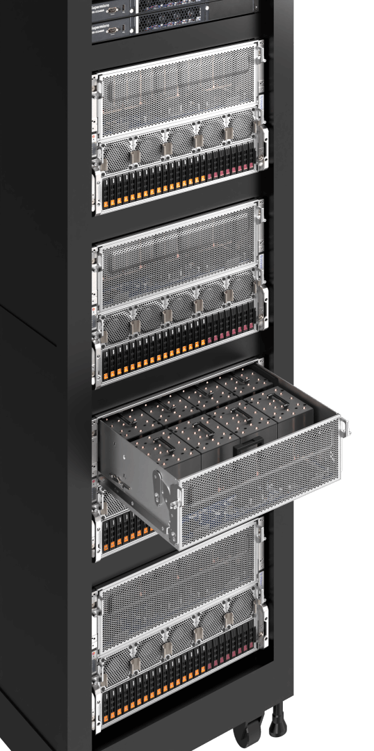 Supermicro Server Rack with the 8U 8-Way GPU system (AS -8125GS-TNMR2) featured