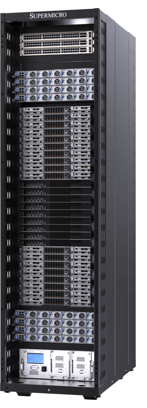 Supermicro 48U Rack for NVIDIA GB200 NVL72 SuperCluster