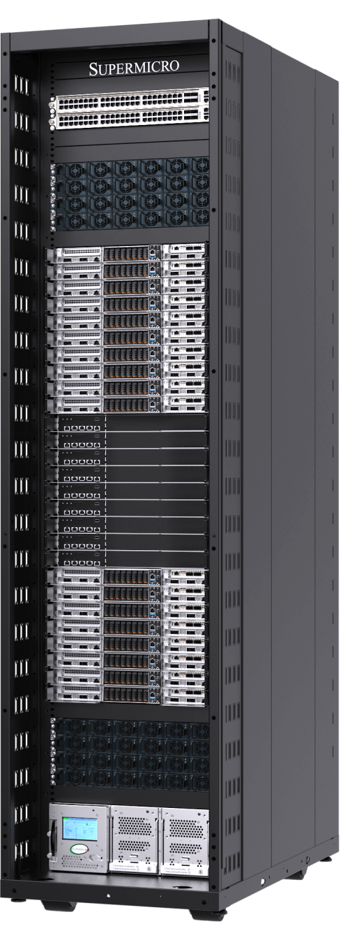 Supermicro 48U Rack for NVIDIA GB300 NVL72 SuperCluster