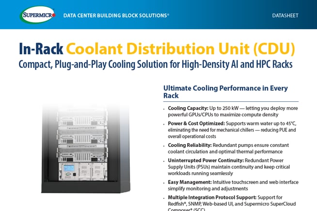 Thumbnail – Datasheet: In-Rack Coolant Distribution Unit (CDU)