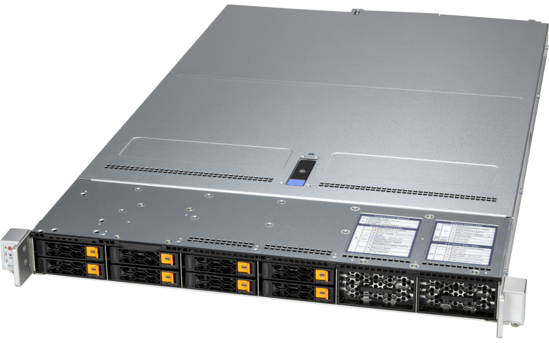 Supermicro H14 1U CloudDC system AS -1116CS-TN, angled view