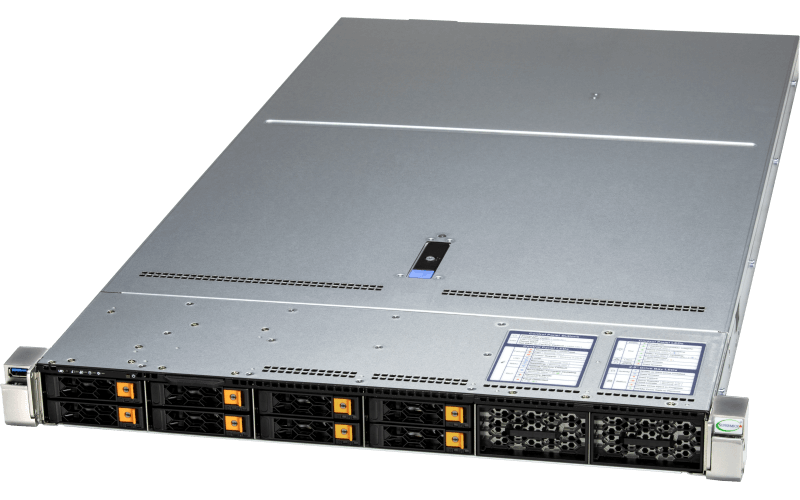 Supermicro H14 1U Hyper system AS -1126HS-TN, angled view