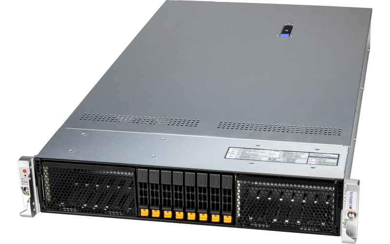 Supermicro H14 2U Hyper system AS -2126HS-TN, angled view
