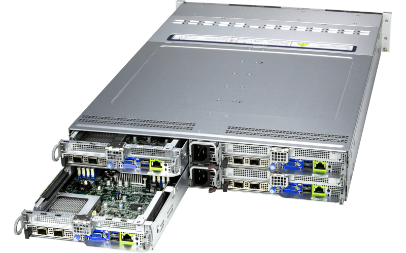 Supermicro BigTwin® servers: 2U, multi-node, dual-processor (per node) 