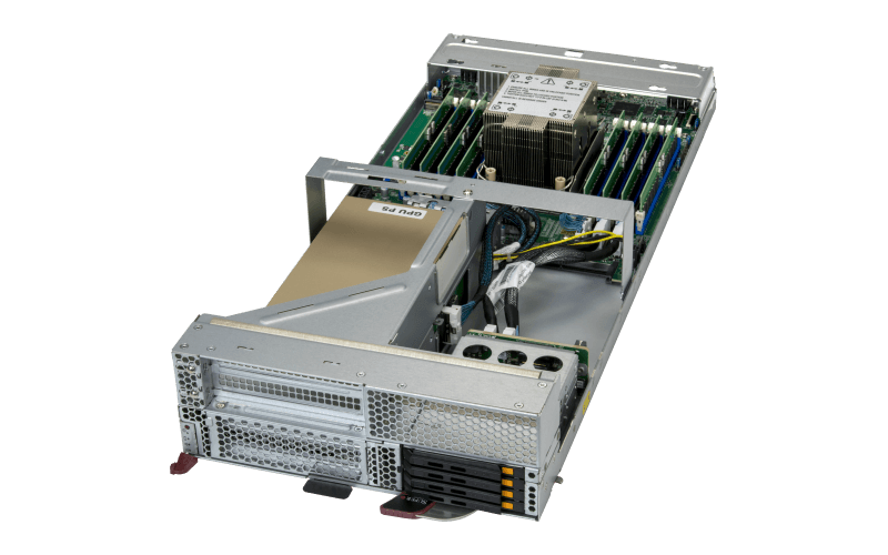 Supermicro Double-width SuperBlade with Intel® Xeon® 6700/6500-series processors with P-cores or E-cores