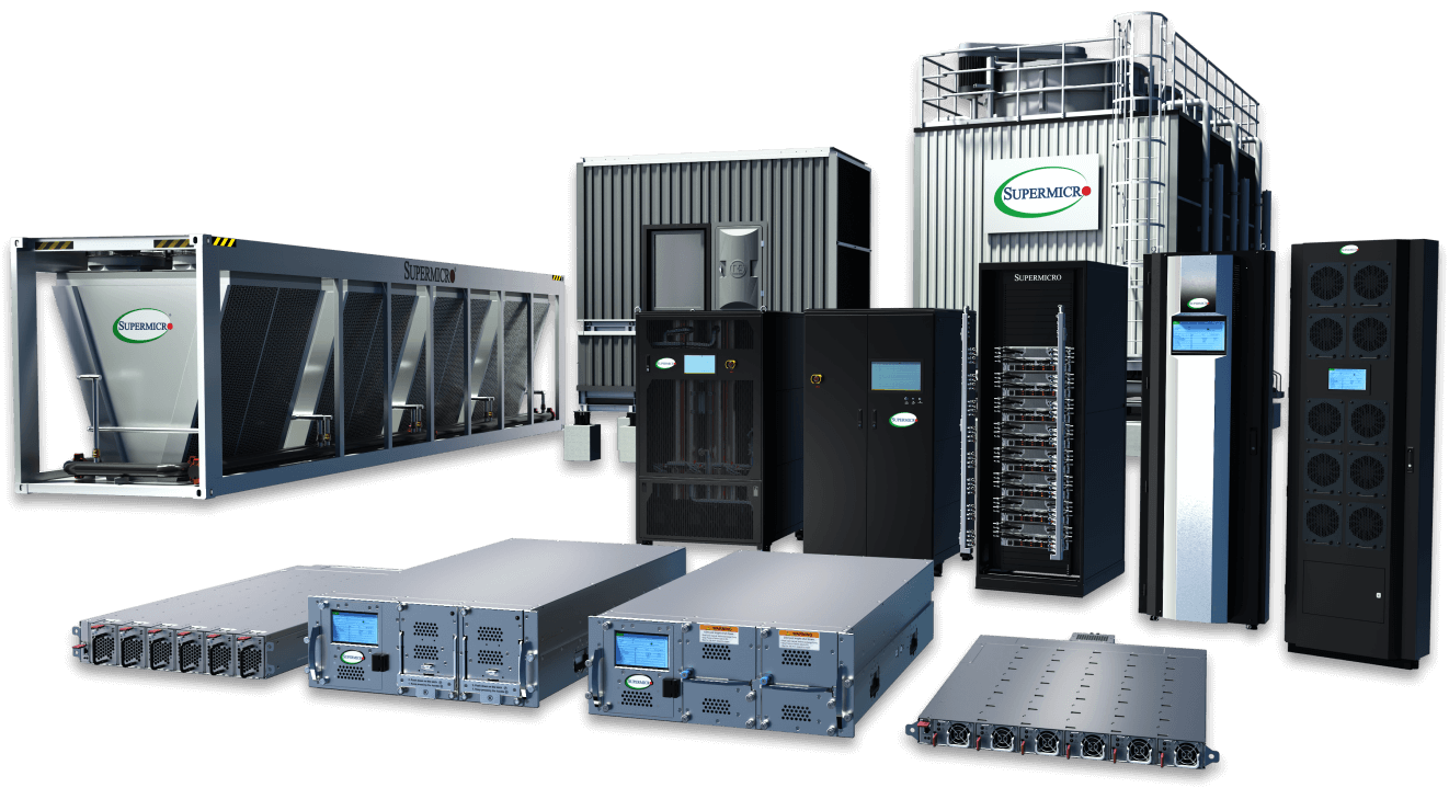 Supermicro DCBBS Representative image: Liquid Cooling, Clusters, Racks, and systems