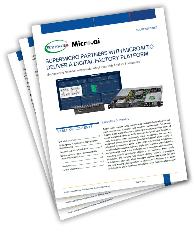Supermicro s'associe à MicroAI pour proposer une plateforme d'usine numérique