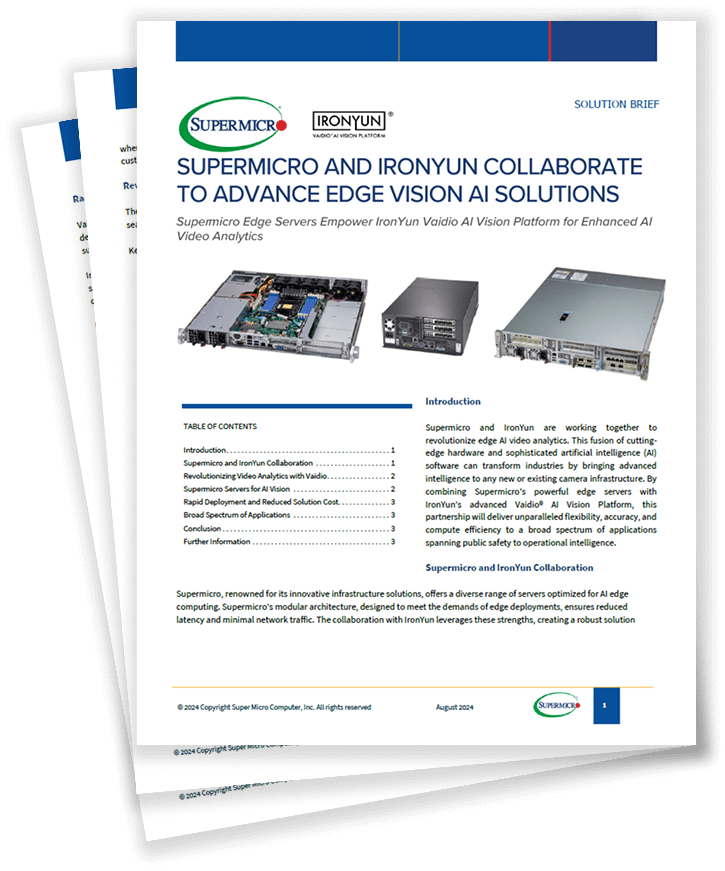 Supermicro and IronYun Deliver AI at the Edge