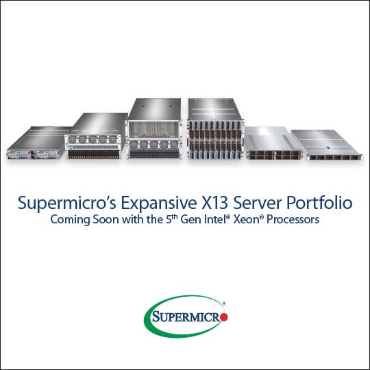 Servidores X13 de Supermicro para los procesadores Escalables Intel Xeon de 5a generación disponibles en Flytech