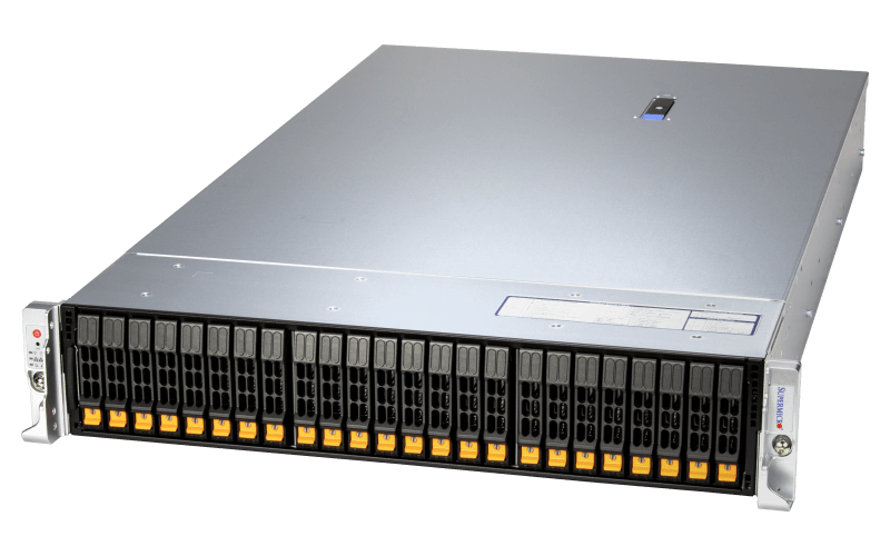 Supermicro 2U X13 Hyper-U system with PCIe 5.0, single AMD EPYC™ processor, and 24 hot-swap drive bays: AS -2115HS-TNR