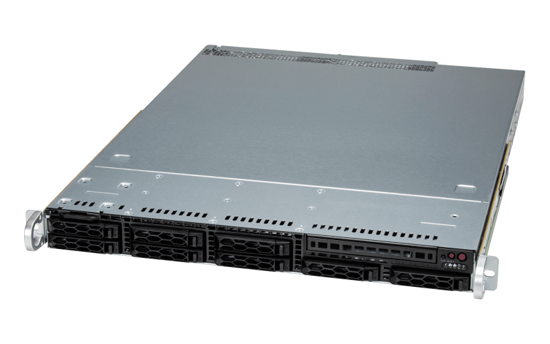 Supermicro 1U X13 CloudDC system with PCIe 5.0, dual Intel® Xeon® Processors, and 8 hot-swap drive bays: SYS-121C-TN2R