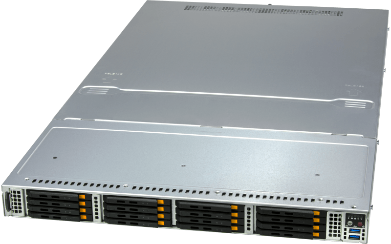 Supermicro Serveur de stockage 1U pétaflopique E3.S pour la solution IBM Storage Scale ECE