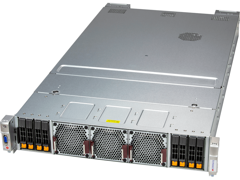 Système APU Supermicro 2U quadruple NVIDIA MI300A refroidi par liquide
