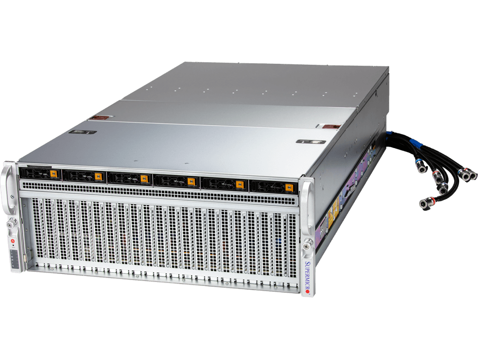 Système Supermicro 4U 4-GPU avec refroidissement liquide en option