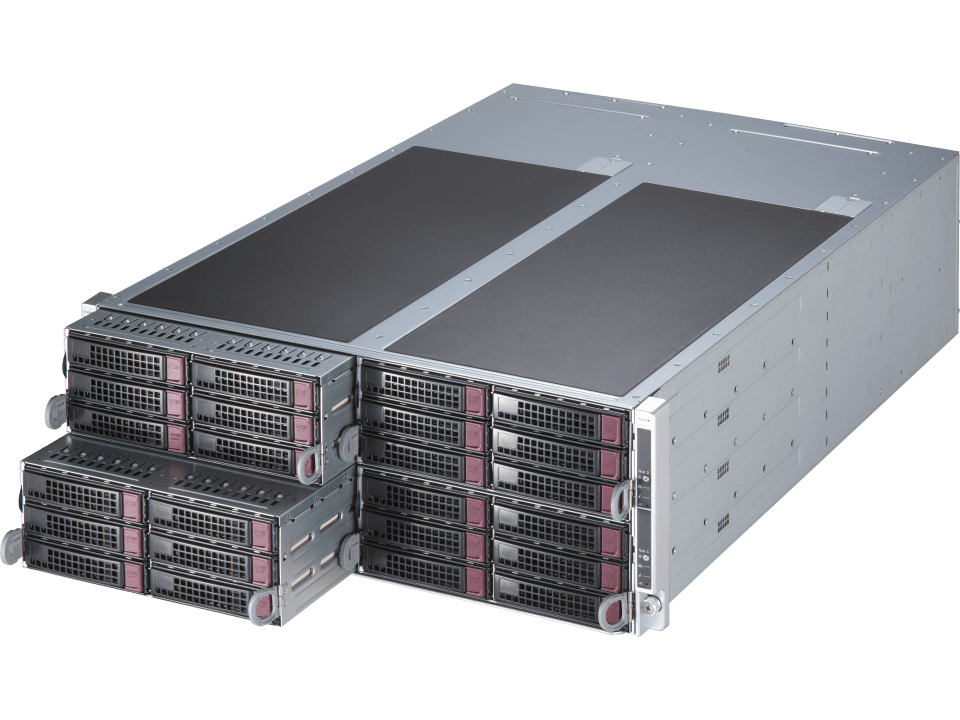 Supermicro 4U4N FatTwin® avec refroidissement liquide en option