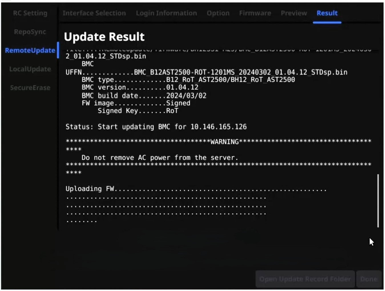 SuperServer Assistant Service – Fernaktualisierung