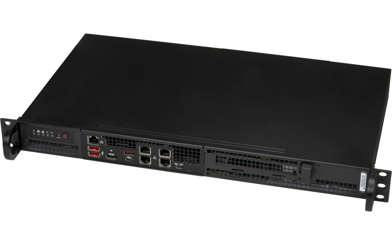 Supermicro 1U-Edge-Server für die Rackmontage mit Ultra Einbautiefe und einem Prozessor AMD EPYC™