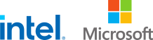 Logos Intel et Microsoft