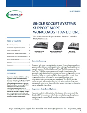X12 Single Socket Systems White Paper
